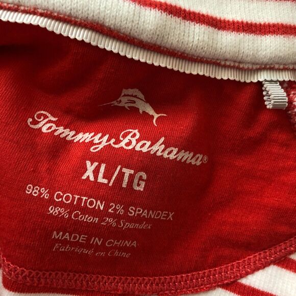 Tommy Bahama Jacket XL Orange Striped Stretch Cotton Zip Front - Picture 2 of 11